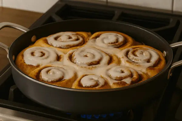 Easy Skillet Cinnamon Rolls – Soft, Sweet & Gooey Center - Alva Cookware