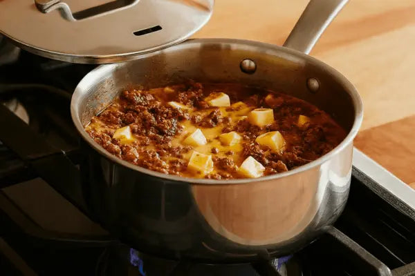 Easy Skillet Queso Dip with Ground Beef - Alva Cookware