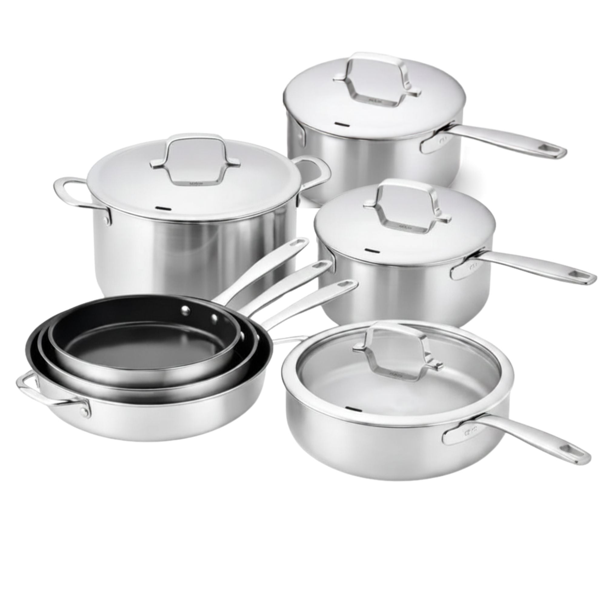 Alva Maestro hybrid 11-piece stainless and ceramic nonstick cookware set