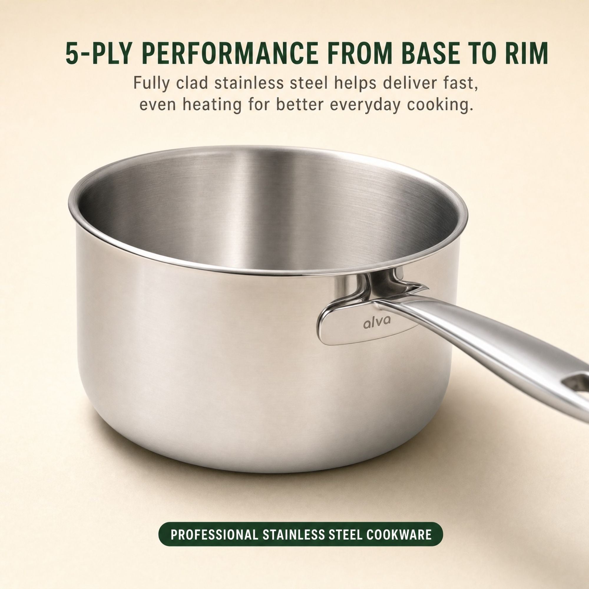 Stainless Steel Cookware Set, 7-Piece
