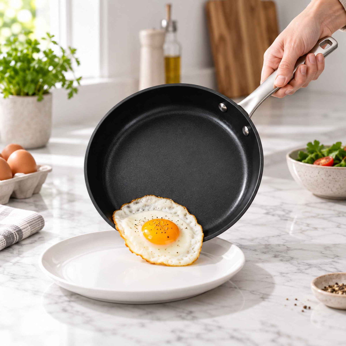Ceramic Nonstick Cookware Set with Pancake Pan, 9-Piece