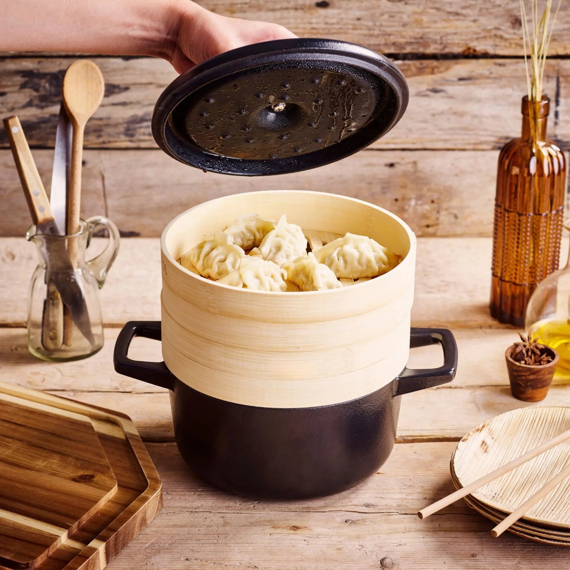 Cocotte with Steamer Inserts — 2.5 QT| Alva Cookware