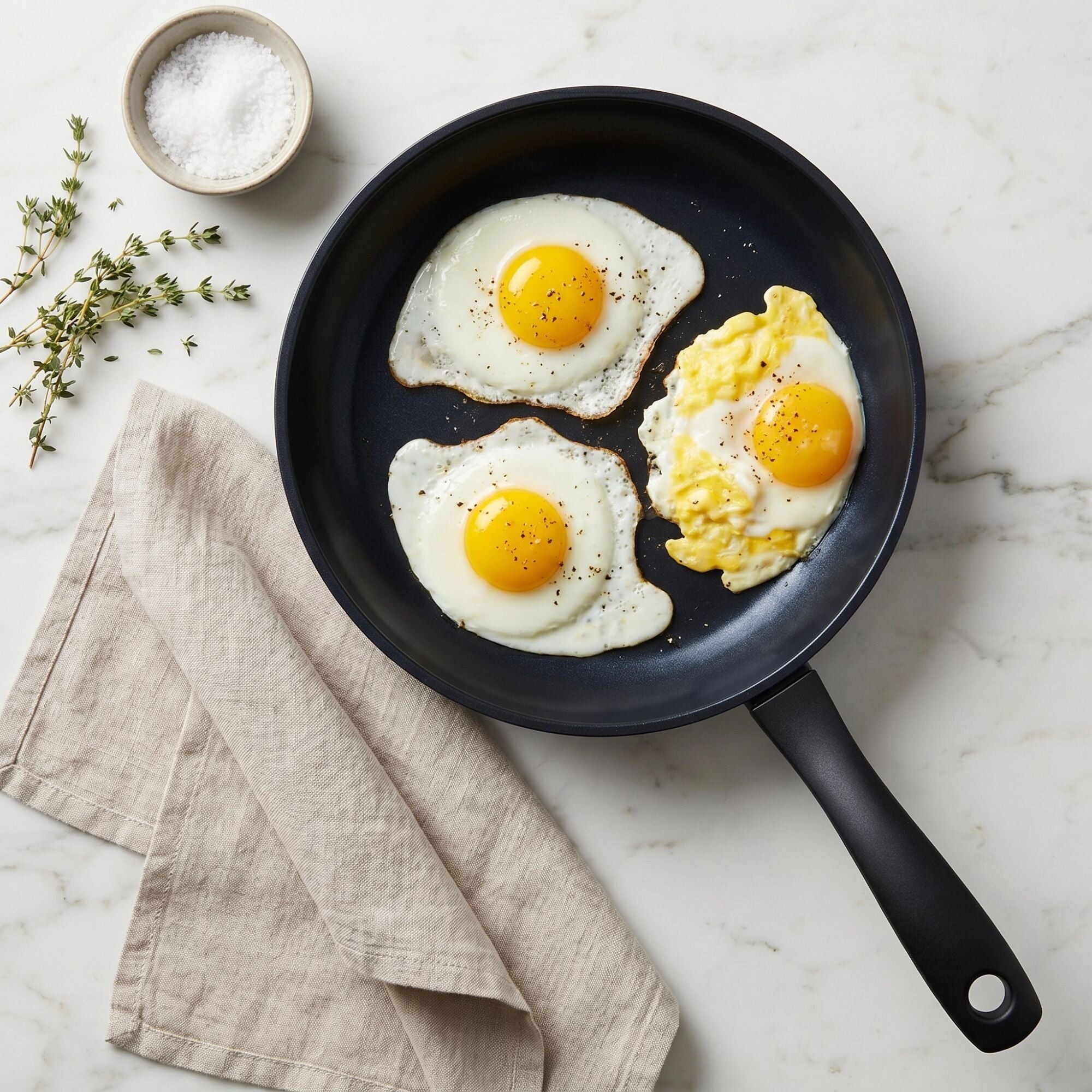 Alva Energy ceramic nonstick frying pan cooking eggs