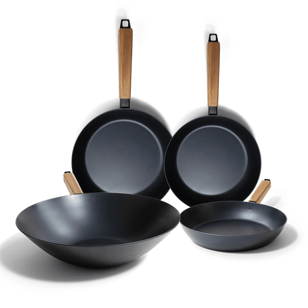 Forest 4 - Piece Carbon Steel Cookware Set - Alva Cookware