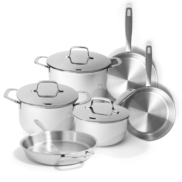 Maestro Complete 9 - Piece Stainless Steel Set - Alva Cookware