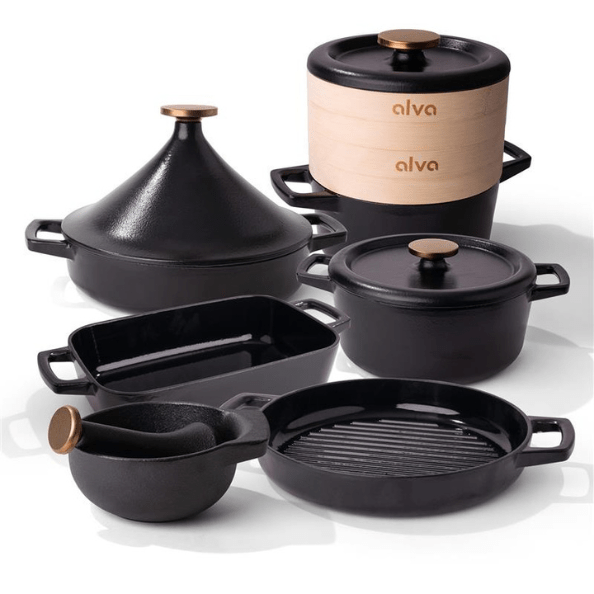 Nori 12 - Piece Enameled Cast Iron Set - Alva Cookware