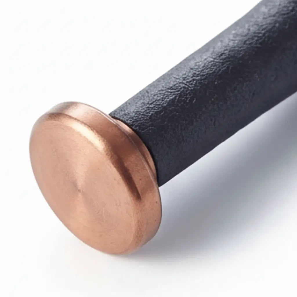 Alva Nori pestle copper-tone handle detail