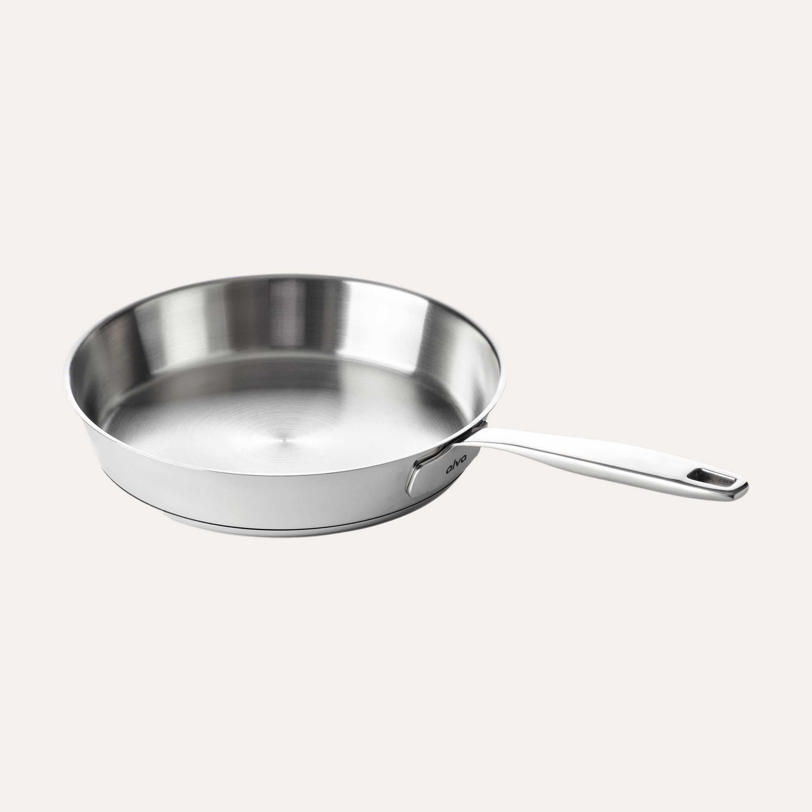 Culinary Edge Classic 10 Fry Pans - Mirror Finish Stainless Steel,  Durable, Dishwasher Safe