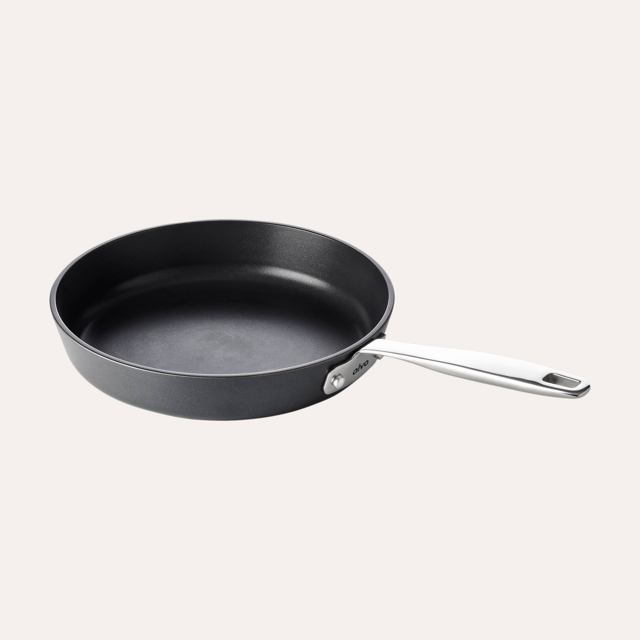 HLAFRG Nonstick Pan 12 inch Frying Pan with Lid, Skillet Nonstick with Lid, Black Marble Aluminium Cookware, Non Toxic APEO & PFOA Free,with