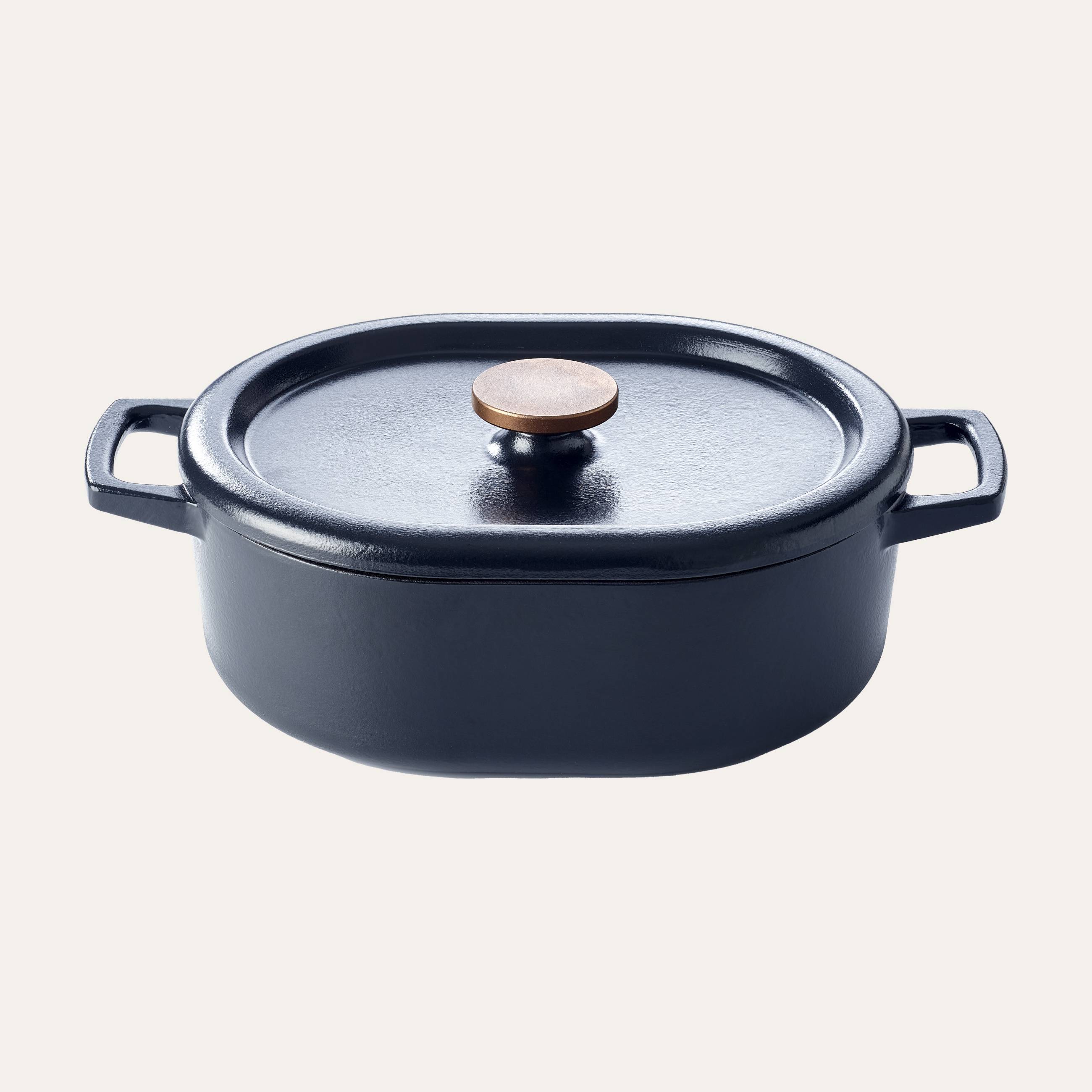 Oval Enameled Cast Iron Dutch Oven