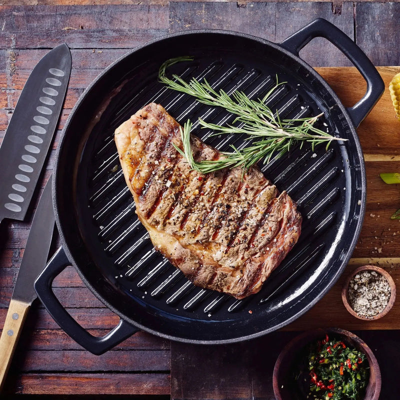 Cast Iron Grill Pan Steak (Perfect Grill Marks Indoors)