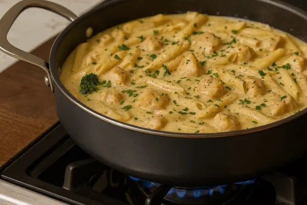 Skillet Chicken Alfredo Pasta - Alva Cookware