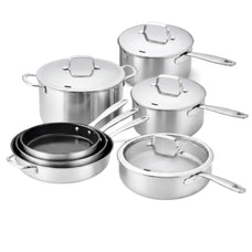 Alva Maestro hybrid 11-piece stainless and ceramic nonstick cookware set