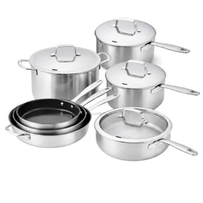 Alva Maestro hybrid 11-piece stainless and ceramic nonstick cookware set