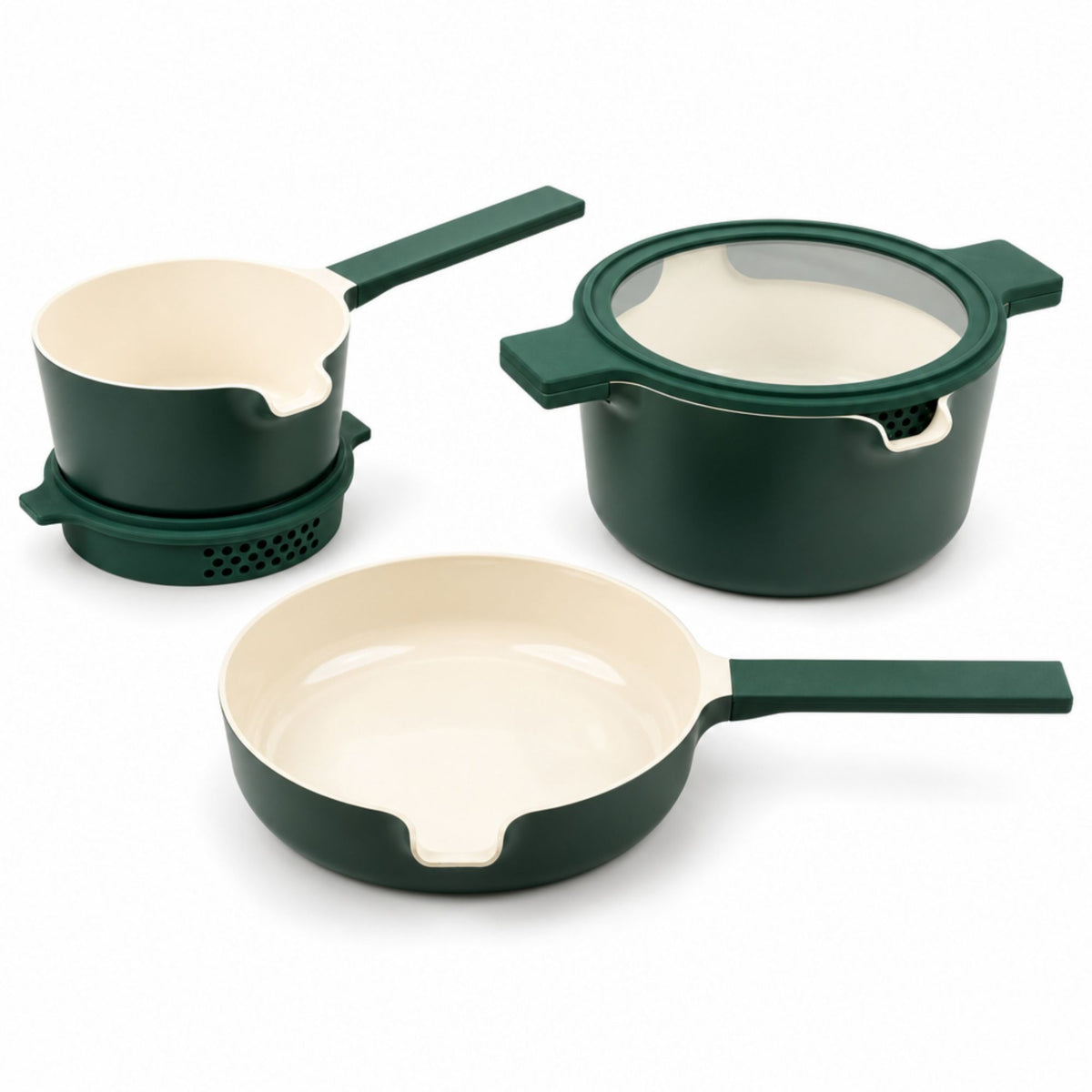 Stackable Nonstick Cookware Set, 5-Piece