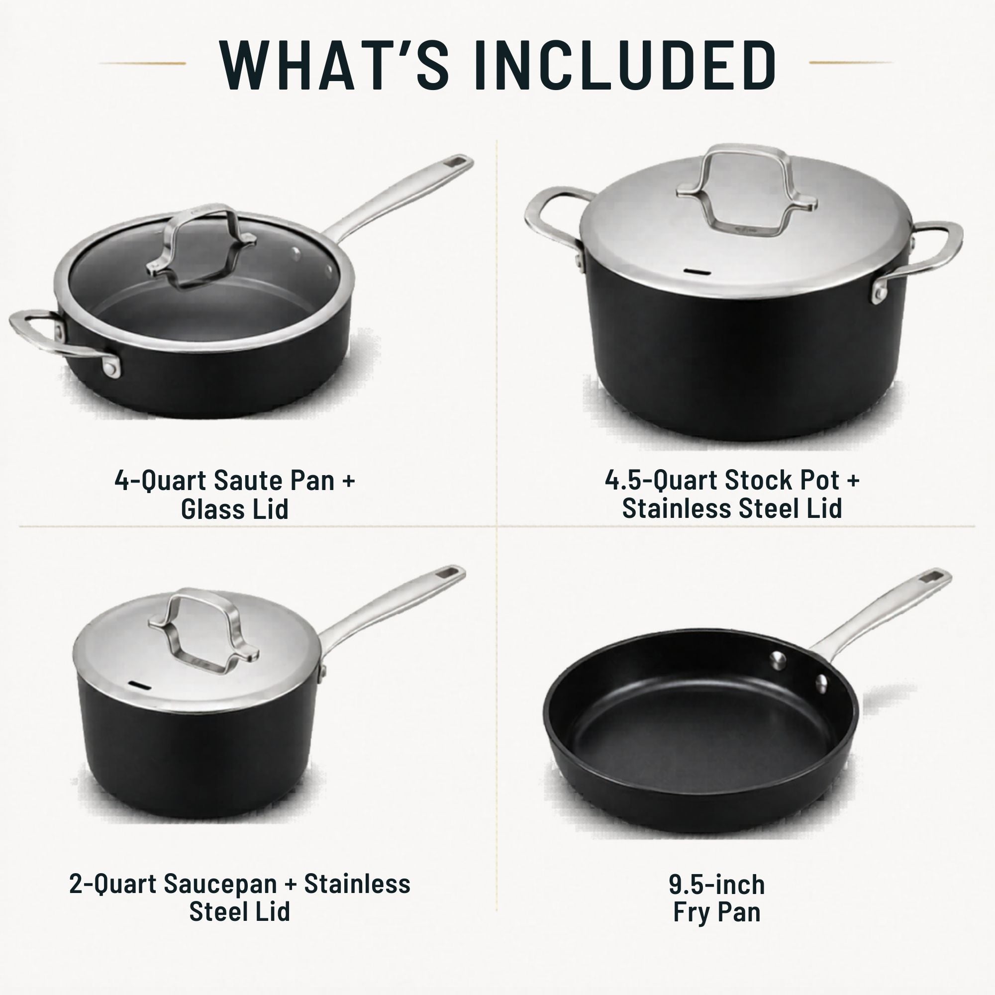 Ceramic Nonstick Cookware Set, 7-Piece