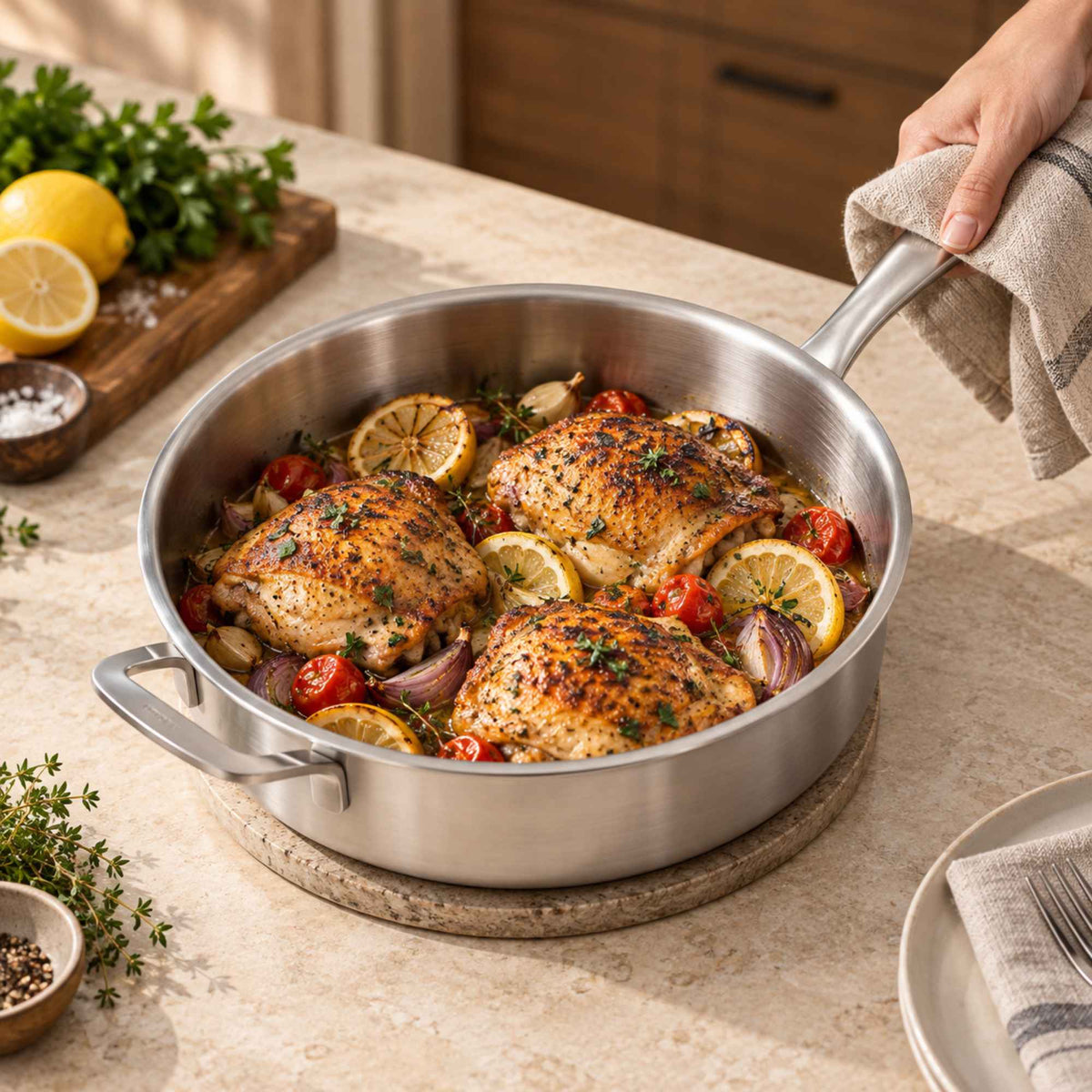 5-Ply Stainless Cookware Set, 7-Piece