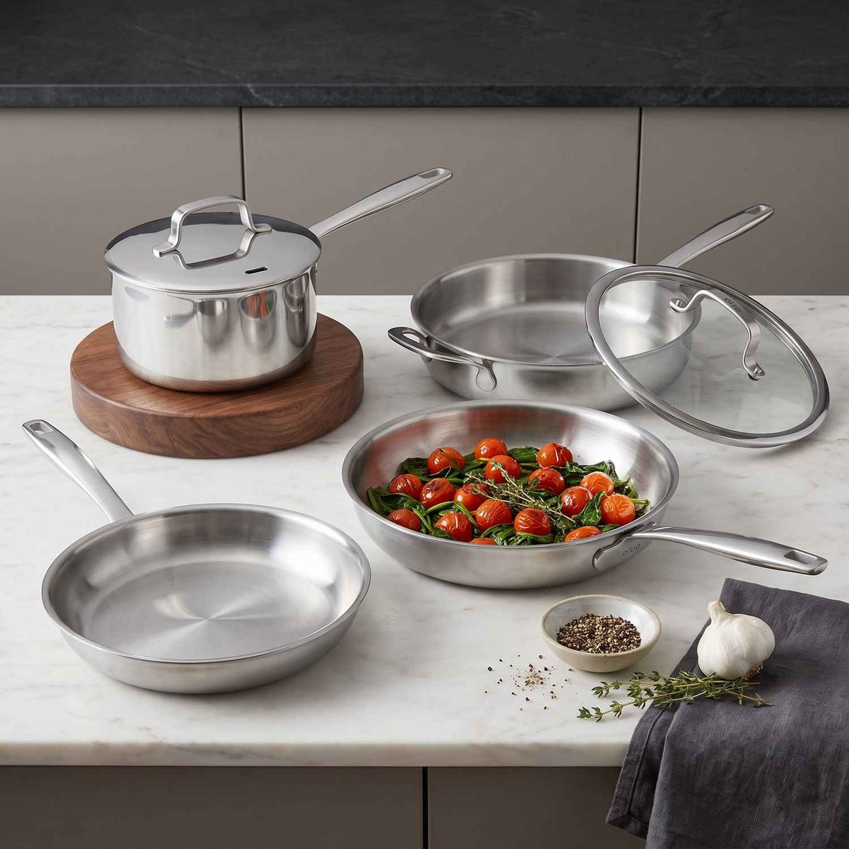 Stainless Steel Cookware Set, 7-Piece