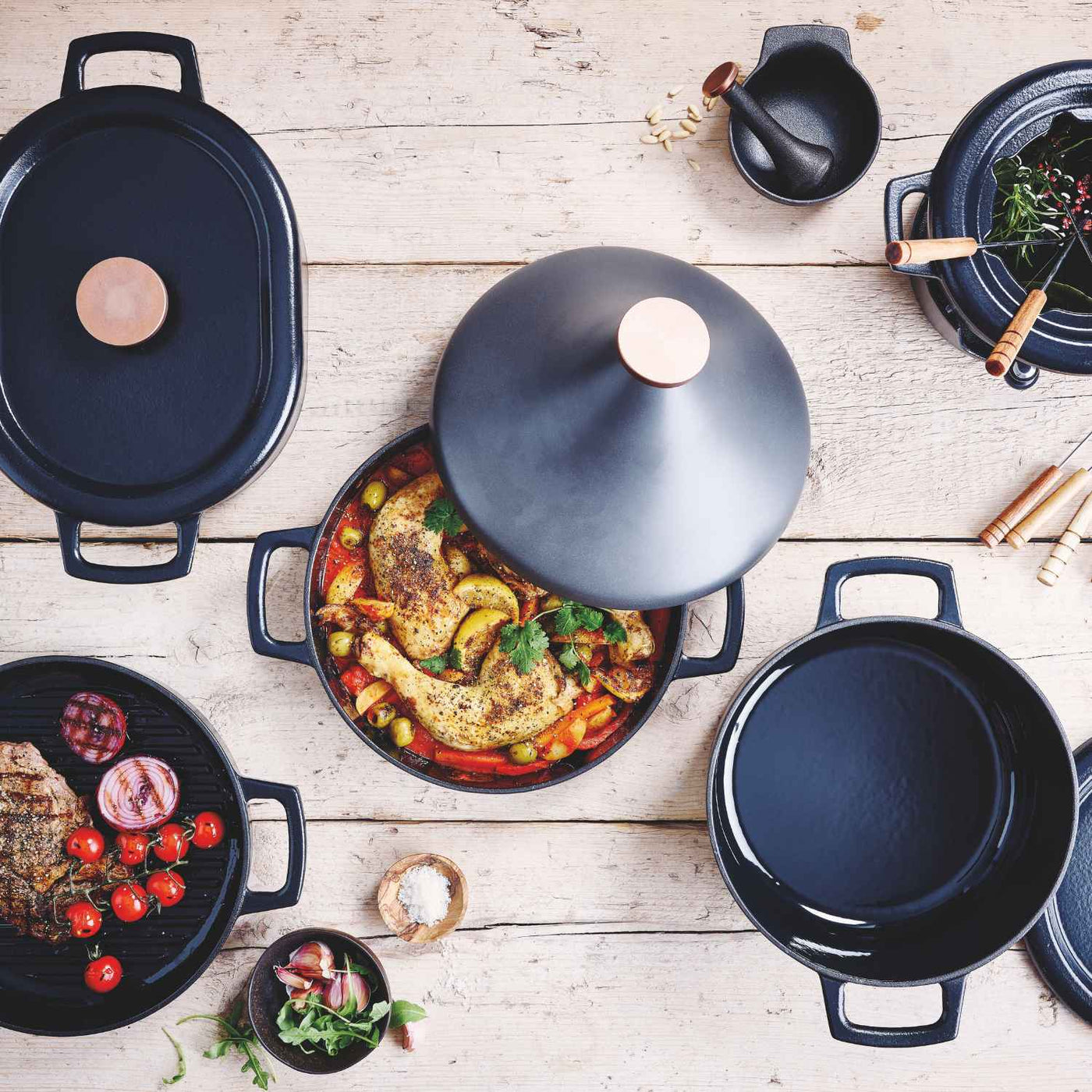 Enameled cast iron