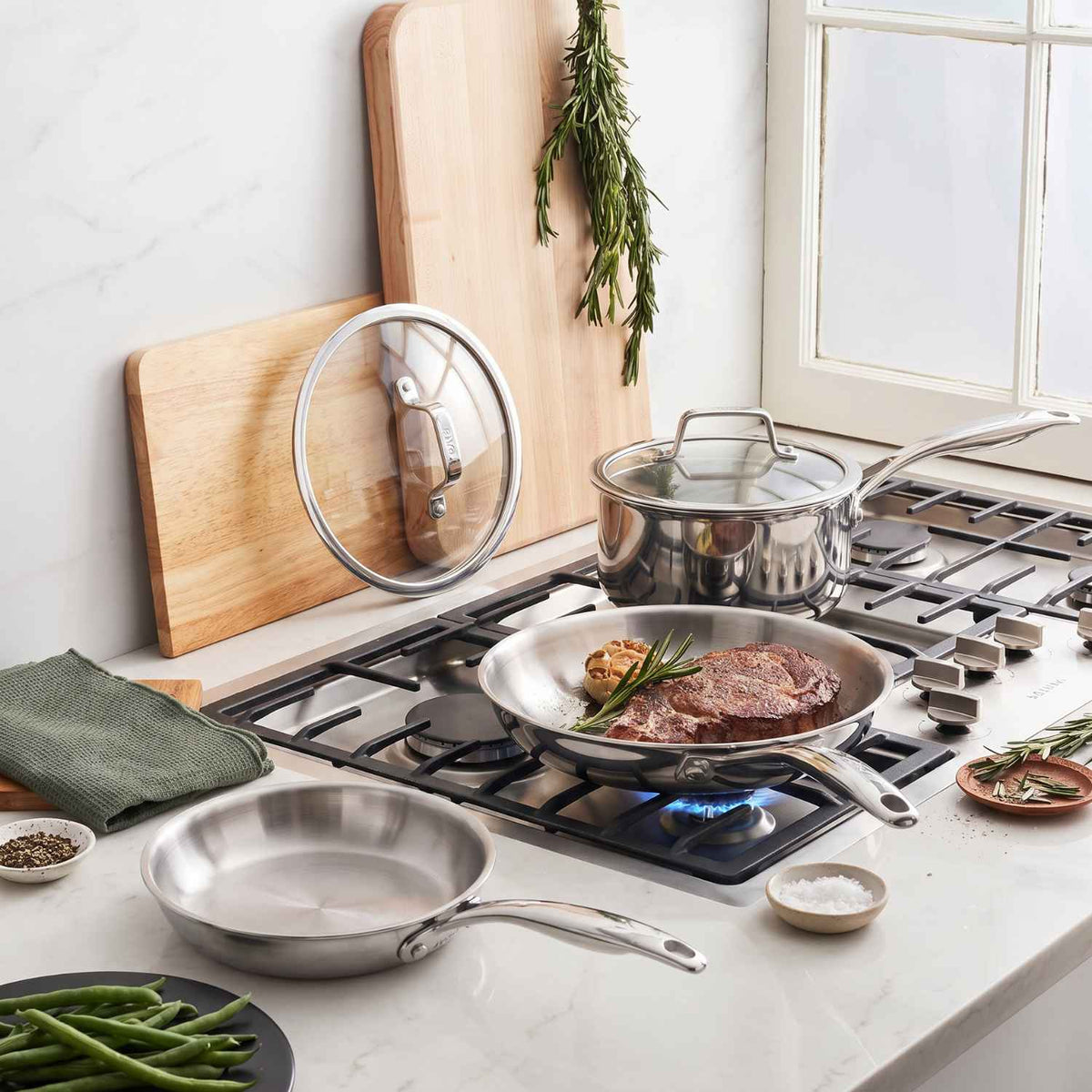 Stainless Steel Cookware Set, 5-Piece