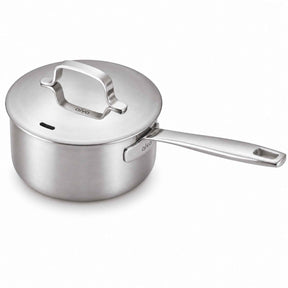 Alva Maestro 5-ply stainless steel saucepan with stainless lid and riveted handle