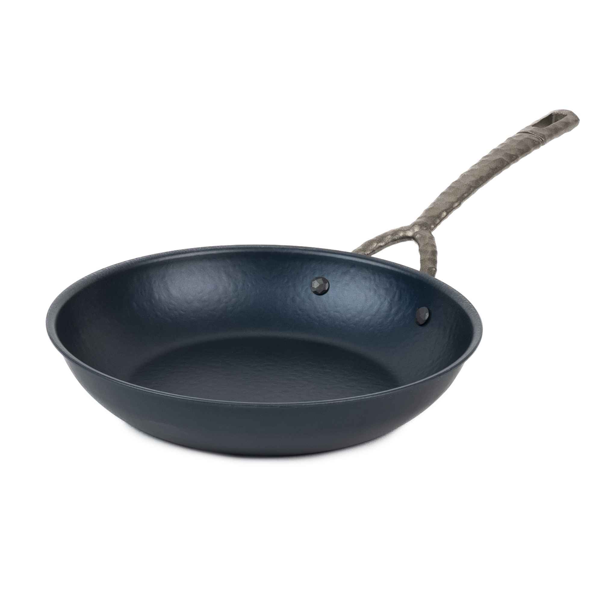 Alva Artist hammered carbon steel frying pan on white
