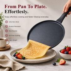 Alva Energy ceramic nonstick crepe pan easy food-release benefits