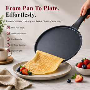 Alva Energy ceramic nonstick crepe pan easy food-release benefits