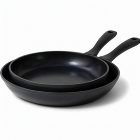 Alva two Energy ceramic nonstick frying pan sizes on white