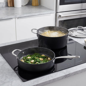 Alva Maestro ceramic nonstick cookware used together on induction