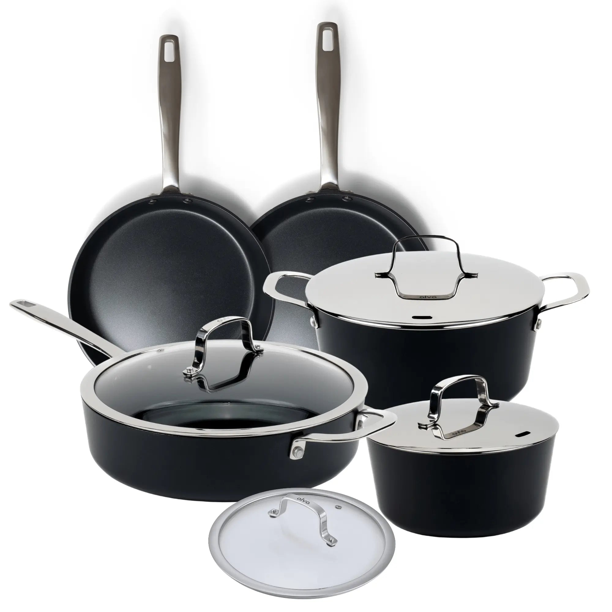 Alva Maestro Essentials ceramic nonstick nine-piece cookware set