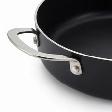 Alva Maestro sauté pan stainless steel helper-handle detail