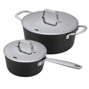Alva Maestro ceramic nonstick saucepan and stock pot set with lids