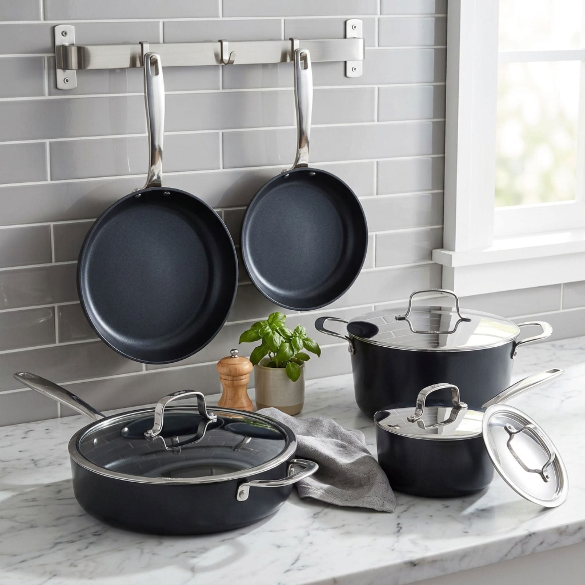 Alva Maestro Professional cookware arranged in a modern kitchen
