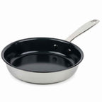 Alva Maestro five-ply stainless steel ceramic nonstick frying pan on white