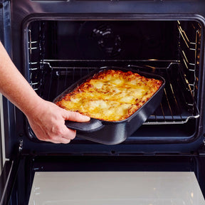 Alva Nori cast iron roasting pan baking lasagna