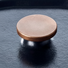 Alva Nori Dutch oven copper-tone lid knob detail