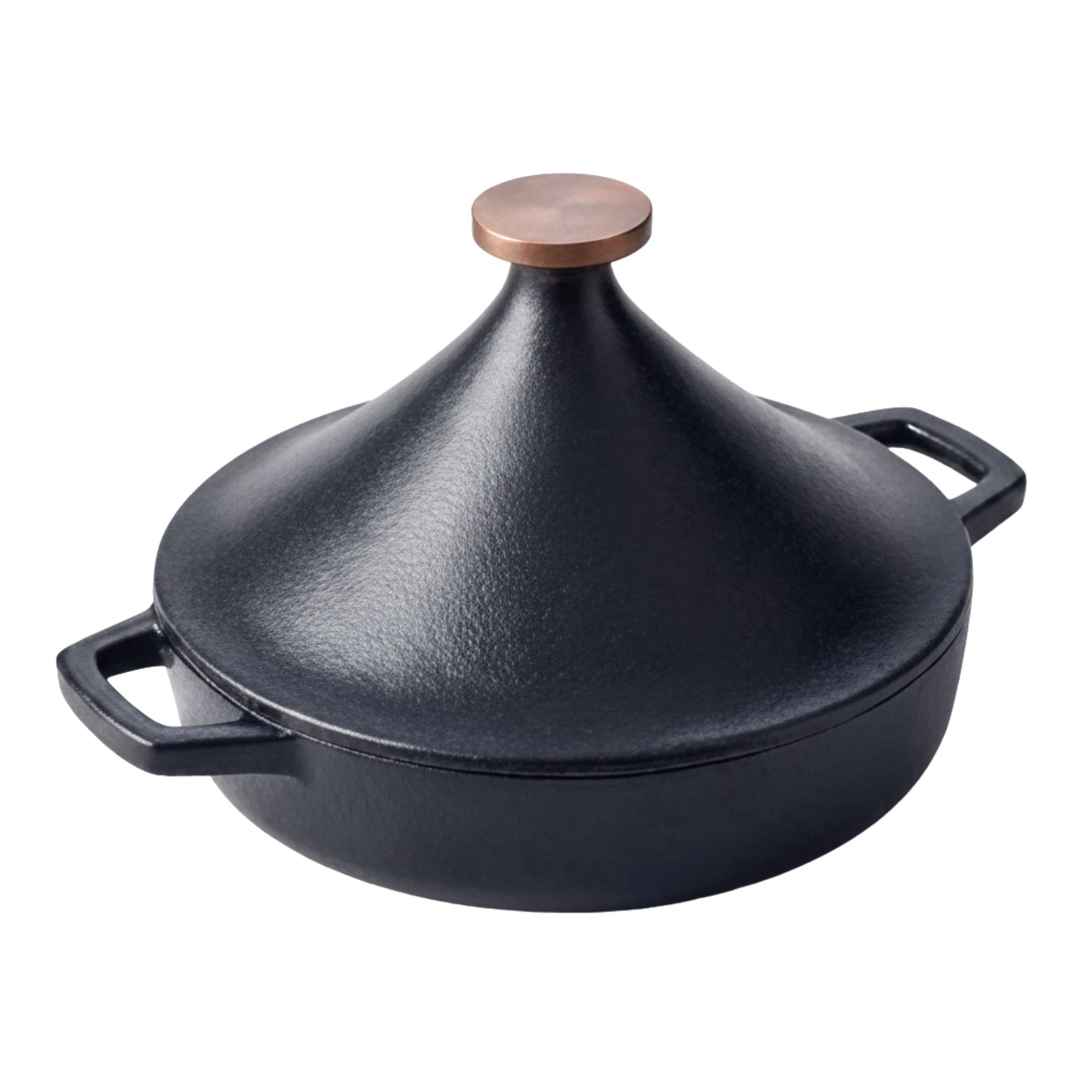 Alva Nori three-quart enameled cast iron tagine on white