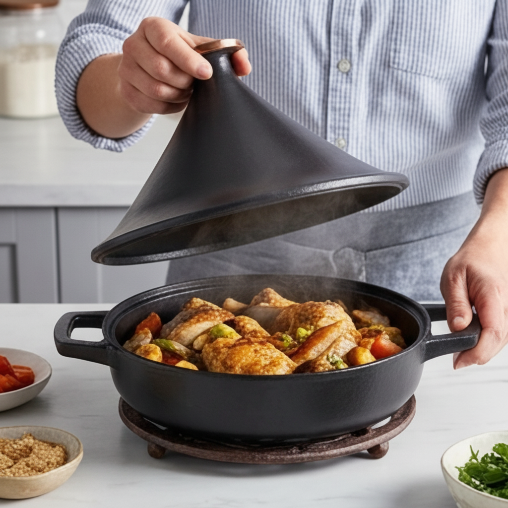 Tagine marroquí auténtico de hierro fundido Nori
